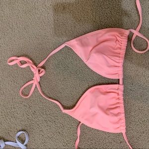 stringy peach bikini top